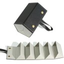 Estojo dobrável para 5x óculos 16,8 x 12,3 x 11,7 cm Estojo protetor em pele com forro em fleece Organizador para óculos de grau e óculos de sol 4