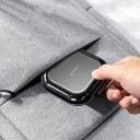 Estojo para alinhadores e próteses 8 x 8 x 2,4 cm plástico com vedação em silicone preto para armazenamento de alinhadores e próteses 8