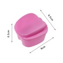 Estojo para próteses dentárias com tampa 8,5 x 8 x 6,5 cm plástico colorido para guardar próteses e aparelhos em casa e em viagem 7