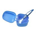 Estojo para próteses dentárias com tampa 8,5 x 8 x 6,5 cm plástico colorido para guardar próteses e aparelhos em casa e em viagem 13