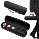 Estojo para relógios 34 x 8,5 x 9 cm Organizador de viagem com 5 compartimentos Almofada para relógios inteligentes Embalagem para presente 8