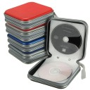 Estojo portátil para 40 CDs e DVDs Caixa de armazenamento com fecho de zip Organizador quadrado para discos Suporte para discos Armazenamento 1