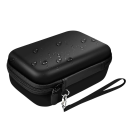 Estojo preto para pen drives e cartões SD Organizador portátil com divisórias Estojo de viagem protetor para mídias digitais e cartões de memória 3