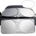 Estor contra o sol para o para-brisas do carro Estor dobrável com lado prateado e preto Proteção do interior ao estacionar Dobragem em círculo 2