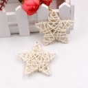 Estrellas decorativas de ratán 5 uds. 2