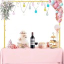 Estrutura decorativa para mesa ajustável 80-250 cm altura 123 cm com garras para pendurar flores, balões e luzes em casamentos, festas e celebrações 1