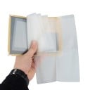 Estuche de viaje para documentos con fundas transparentes y bolsillos para tarjetas Esquinas metálicas Bordes cosidos de cuero PU Dimensiones 10,2 19