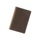 Estuche de viaje para documentos de cuero genuino Funda compacta con bordes cosidos y esquinas redondeadas Superficie mate Tamaño 10,7 x 2