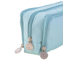 Estuche escolar con tres bolsillos con cremallera 21 x 9 x 5 cm 2