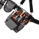 Estuche grande para taladro con cinturón, bolsa de herramientas de liberación rápida, cinturón portátil para taladro de mano, construcción reforzada 4