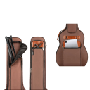 Estuche para guitarra con doble correa Acolchado interior de algodón Funda protectora para transportar el instrumento Colores neutros Cómodo de llevar 3