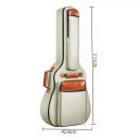 Estuche para guitarra con doble correa Acolchado interior de algodón Funda protectora para transportar el instrumento Colores neutros Cómodo de llevar 4