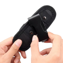 Estuche para linterna giratorio 15 x 5,5 cm Rotación de 360° Soporte universal para cinturón Material duradero Exterior Senderismo Uso táctico Ajuste seguro 4