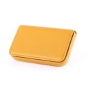 Estuche para tarjetas de visita y tarjetas de cuero sintético con tapa abatible Corte arqueado para fácil extracción Bordes cosidos 9
