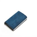 Estuche para tarjetas y documentos con un compartimento interno rígido Funda de mezclilla y cuero PU con un bolsillo interior Dimensiones 2