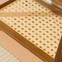 Étagère de bureau à deux niveaux 45 x 18 x 28,5 cm Construction en bambou avec plateaux en ABS Organisateur pratique pour le bureau 4