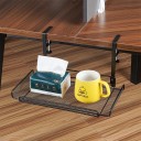 Étagère murale en métal avec fixation à vis 27.5x16x17.5 cm noire/blanche étagère de rangement en treillis pour mur ou table pratique 5