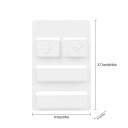 Étagère murale pour camping-car Compartiments multi-niveaux 27,7 x 17,8 x 3,7 cm Plastique PP Blanc Organiseur pour porte de caravane boîte de rangement 3