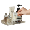 Étagère murale transparente en acrylique 30 x 10 cm, porte-savon et cosmétiques, étagère de salle de bain avec fixation à vis, étagère de salle de bain décorative 5