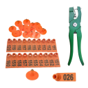 Etichette auricolari per animali da allevamento e pistola per applicazione Etichette auricolari 100 pz 101 - 200 6