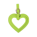 Etiqueta de dirección para equipaje en forma de corazón de cuero PU, etiqueta identificativa para maleta, bolso de viaje o mochila 3