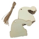 Etiquetas de nombre navideñas de madera, 10 uds. 3