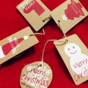 Etiquetas de papel para nombre navideñas, 30 unidades 5