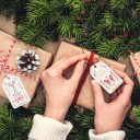 Etiquetas navideñas con nombre 50 uds C617 4