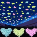 Étoiles adhésives lumineuses pour mur 100 pcs 1