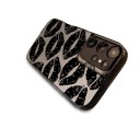 Étui à baisers pour Samsung Galaxy A55 5G Résistant Ultra fin Fond gris mat avec des lèvres noires Bord noir Protection de l'appareil photo Pour tous les jours 4