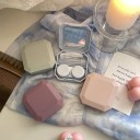 Étui à lentilles de contact avec miroir et accessoires taille 5,9 x 5,9 x 2 cm étui en plastique coloré pour le voyage 10