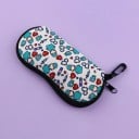 Étui à lunettes 17,9 x 8,5 cm avec motif médical Fermeture éclair et mousqueton Étui à lunettes de protection avec imprimé pour le domaine 4
