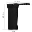 Étui cylindrique noir pour baguettes 25,5 x 10 x 22,5 cm Support étanche pour baguettes avec clip en métal Étui robuste en oxford pour instruments 5
