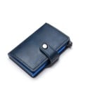 Étui de voyage pour cartes et documents avec boîte et étui en cuir PU Sangle à bouton-pression Poche intérieure Dimensions 9,5 x 6,5 x 5