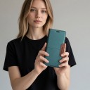 Étui en cuir pour Samsung Galaxy S24+ avec fermeture magnétique et support Espace pour cartes Cuir PU Étui portefeuille pour mobile S24 Plus 9