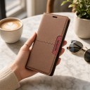 Étui en cuir pour Samsung Galaxy S25 FE avec fermeture magnétique et support Espace pour cartes Cuir PU Étui portefeuille pour mobile S25 FE 5