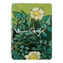 Étui flip vert 6 pouces pour Kindle 10ème génération 2019 avec des feuilles peintes et des fleurs blanches et avec une sangle à main et un film 1