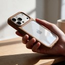 Etui na iPhone 18 Pro Max Przezroczysty tylny panel Pokrywa z PC + TPU Podwyższona ramka aparatu Ochrona przed uderzeniami 17