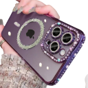 Etui na iPhone&#39;a 14 Plus Sparkling Stones Luksusowe etui z magnetyczną obsługą ładowania bezprzewodowego Elegancka ochrona i nowoczesny design 4