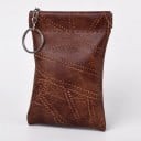 Etui na klucze z kółkiem i szybkim otwieraniem poprzez naciśnięcie boków Zapięcie bez zamka PU skóra z podszewką Wymiary kieszonkowe 11,5 x 7,5 cm 2