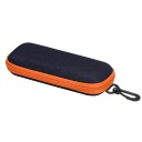 Etui na okulary 16,2 x 6,6 x 4,2 cm Etui z tkaniny jeansowej zapinane na zamek błyskawiczny i karabińczykiem Ochronne, twarde etui na okulary przeciwsłoneczne i okulary do czytania 10