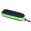 Etui na okulary 16,2 x 6,6 x 4,2 cm Etui z tkaniny jeansowej zapinane na zamek błyskawiczny i karabińczykiem Ochronne, twarde etui na okulary przeciwsłoneczne i okulary do czytania 9