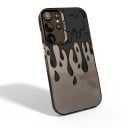 Etui na Samsung Galaxy A16 5G ze spływającą czarną farbą Odporna i ultra cienka Matowa szaro-czarna Motyw kropli Ochrona aparatu Na co dzień 1