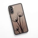 Etui na Samsung Galaxy S24 Ultra z motywem kwiatów Matowa tylna płyta Materiał PC i TPU Ochronny ramka wokół aparatu Etui na telefon z nadrukiem 4