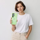 Etui na Samsung Galaxy S25 z magnetycznym pierścieniem do ładowania bezprzewodowego Kontrastowa obudowa z dwóch kolorowych części Etui 15