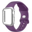 Etui na zegarek PC + silikonowy pasek do Apple Watch 40 mm Super zestaw ochronny twarde etui i miękki pasek kompatybilny z wieloma 13