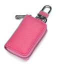 Etui pentru chei din piele naturală Carabină din metal pe bucla din piele Închidere cu fermoar pe întreaga circumferință Suprafață 8