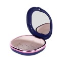 Étui pour appareils orthodontiques avec miroir 8,5 x 8 x 4,4 cm en plastique ABS bleu avec bande colorée pour le rangement des aligneurs et prothèses dentaires 3