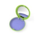 Étui pour appareils orthodontiques et prothèses dentaires avec miroir 9 x 9 x 2 cm plastique vert avec intérieur coloré pour le rangement 3