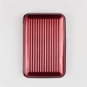 Étui pour documents et cartes en alliage d'aluminium Étui de voyage rigide avec surface striée et coins arrondis Dimensions 11 x 7,5 cm 3